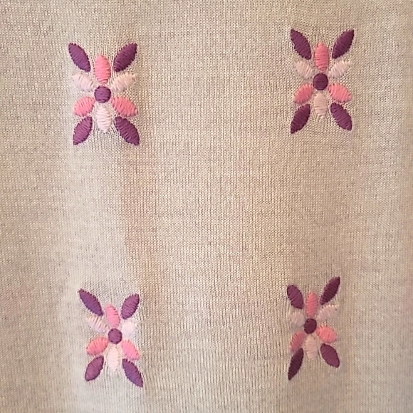 NWOT J.CREW Women's Tippi Flower Embroidered Merino Wool Sweater, Size M - Picture 3 of 10